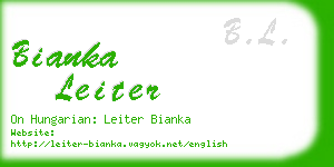 bianka leiter business card